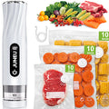 Portable Vacuum Food Sealer， Handheld Food Preserver, Includes 30 Reusable Vacuum Bags,Extended Preservation Long-Lastingfreshness.Home Kitchen Travel Portable Wireless Strong Sealing Set, Mobile Food Sealerdurable. Sealer Automatic Storage