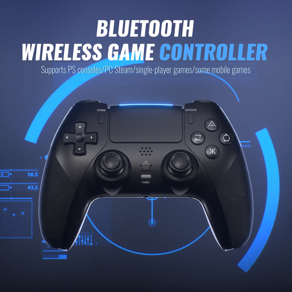 Anti-Stick Drift Wireless Controller for PS5/PC – Programmable Macro Back Buttons, 6-Axis Gyro, Dual Vibration, Turbo, Touchpad, Bluetooth 5.0, 3.5Mm Audio & Mic