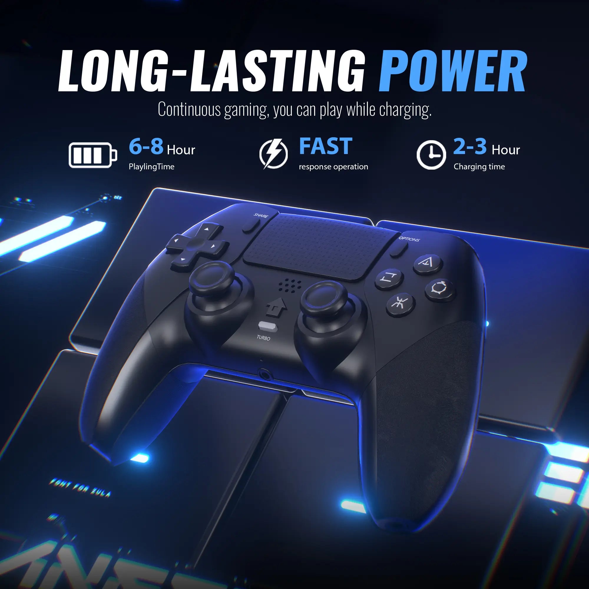 Anti-Stick Drift Wireless Controller for PS5/PC – Programmable Macro Back Buttons, 6-Axis Gyro, Dual Vibration, Turbo, Touchpad, Bluetooth 5.0, 3.5Mm Audio & Mic