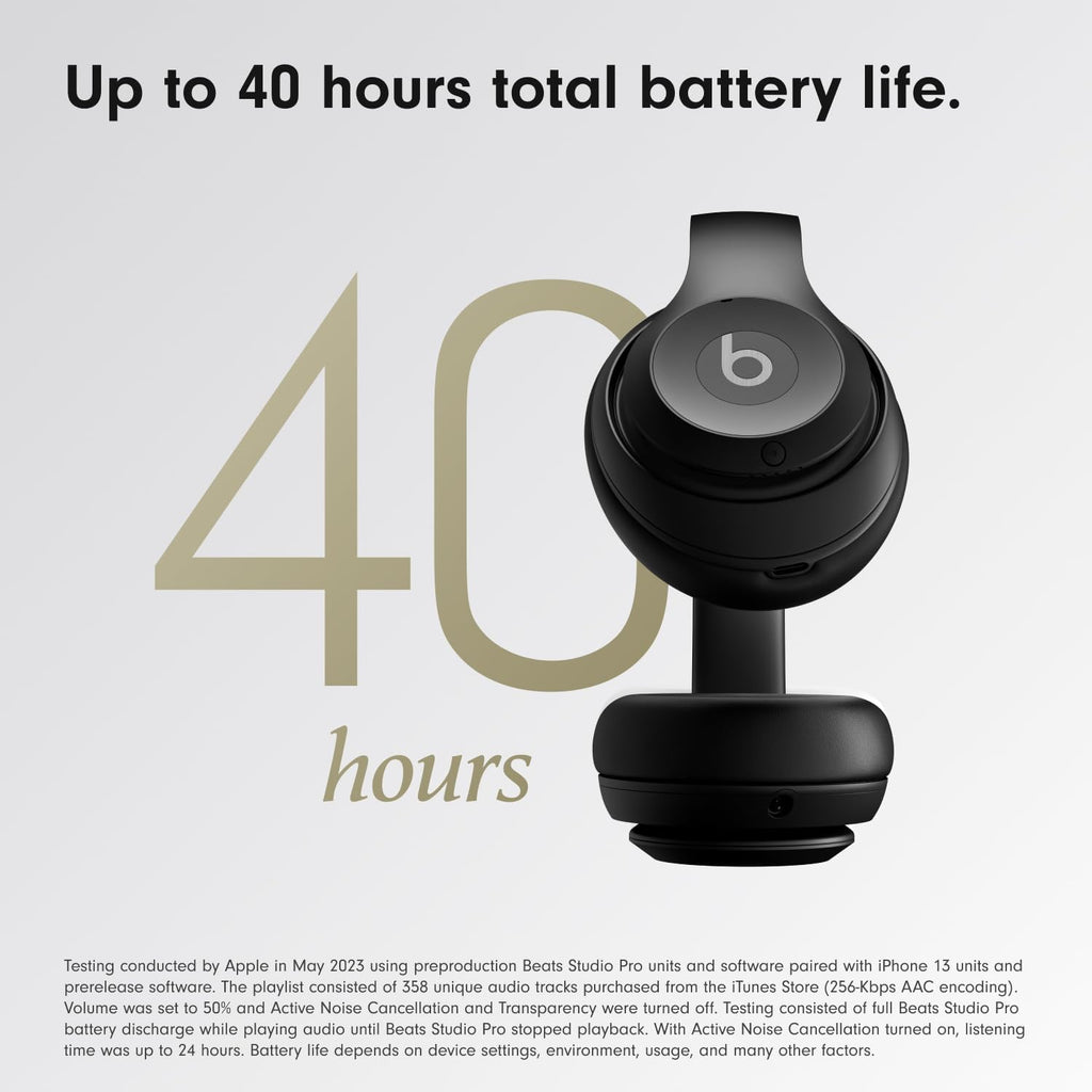 Studio Pro Premium Wireless Over-Ear Headphones- up to 40-Hour Battery Life, Active Noise Cancelling, Great for Travel & Commuting, USB-C Lossless Audio, Apple & Android Compatible -Black | Over-Ear Audio with Active Noise Canceling, 40-Hour Battery Life and Bluetooth Connectivity