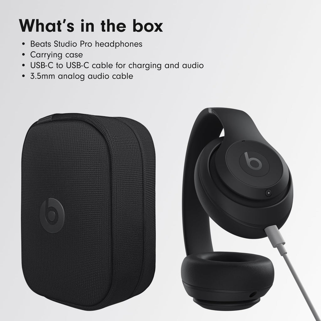 Studio Pro Premium Wireless Over-Ear Headphones- up to 40-Hour Battery Life, Active Noise Cancelling, Great for Travel & Commuting, USB-C Lossless Audio, Apple & Android Compatible -Black | Over-Ear Audio with Active Noise Canceling, 40-Hour Battery Life and Bluetooth Connectivity