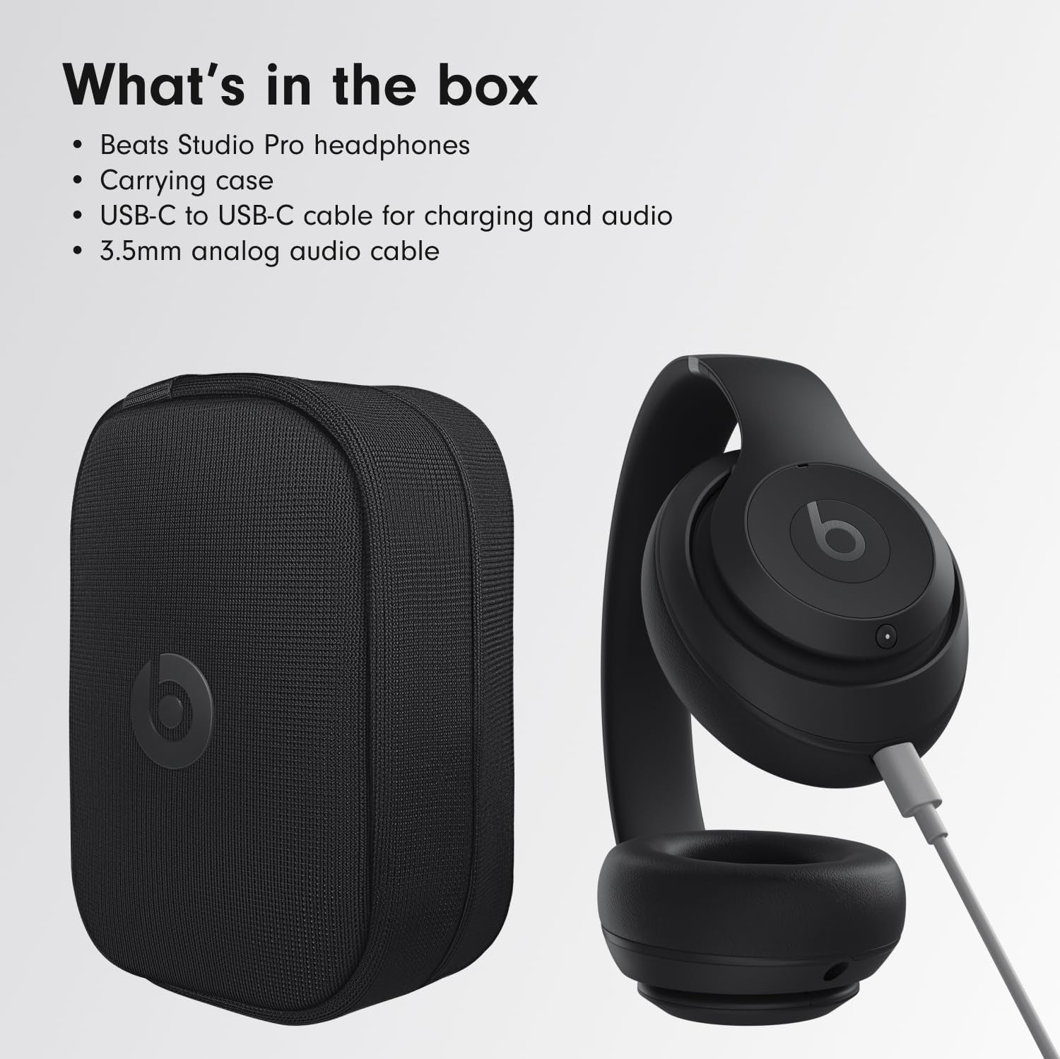 Studio Pro Premium Wireless Over-Ear Headphones- up to 40-Hour Battery Life, Active Noise Cancelling, Great for Travel & Commuting, USB-C Lossless Audio, Apple & Android Compatible -Black | Over-Ear Audio with Active Noise Canceling, 40-Hour Battery Life and Bluetooth Connectivity