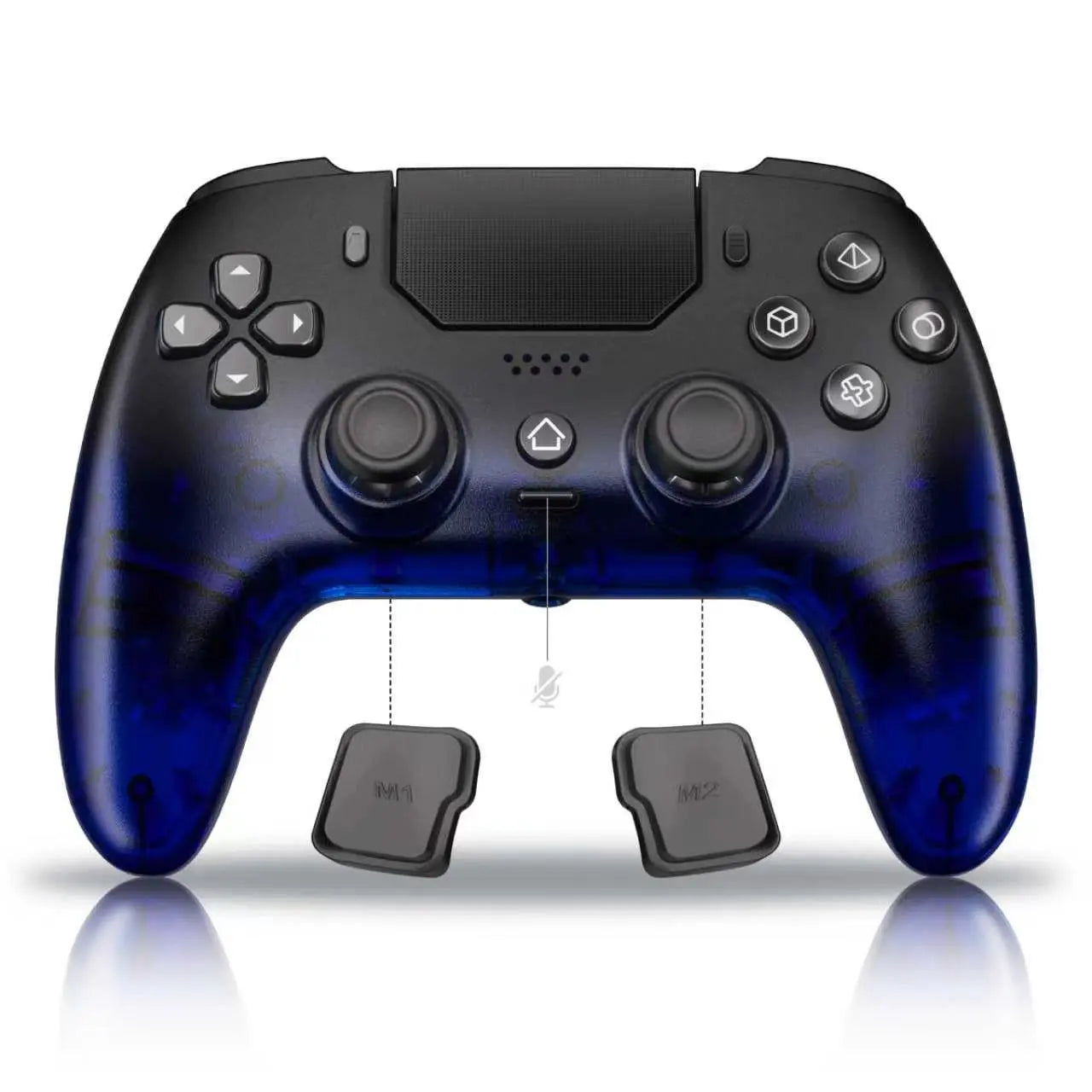 Anti-Stick Drift Wireless Controller for PS5/PC – Programmable Macro Back Buttons, 6-Axis Gyro, Dual Vibration, Turbo, Touchpad, Bluetooth 5.0, 3.5Mm Audio & Mic