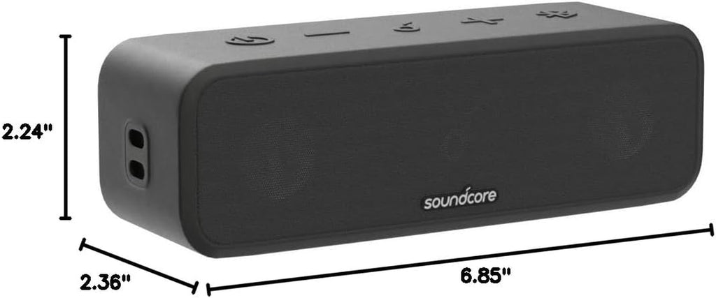 Soundcore Anker 3 Portable Bluetooth Speaker, IPX7 Waterproof, 24H Playtime | Partycast, Bassup, Custom EQ App, Pure Titanium Diaphragm Drivers- for Home, Shower, Outdoor, and Beach